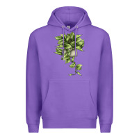 Purple Golden Pothos Premium Hoodie - LillyAllenDesigns