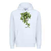 White Golden Pothos Premium Hoodie - LillyAllenDesigns