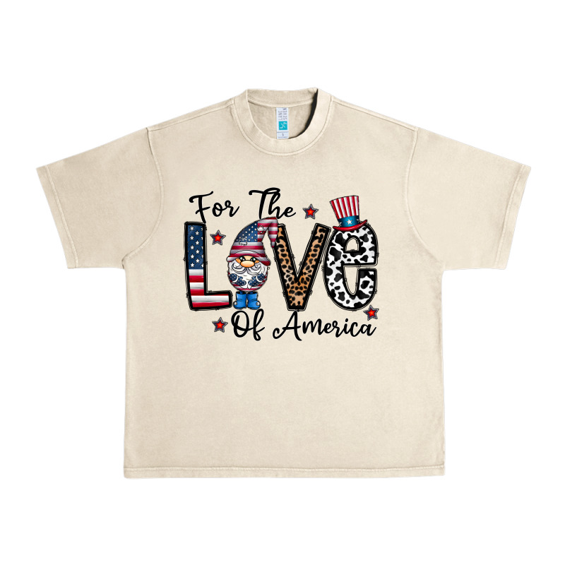 For The Lovee Of America Gnome Urban Heavy Tee by CowhideDigitalArt | Teevron