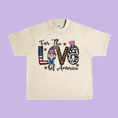 For The Lovee Of America Gnome Urban Heavy Tee Designed By Cowhidedigitalart
