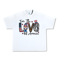 White for the lovee of america gnome Urban Heavy Tee - CowhideDigitalArt
