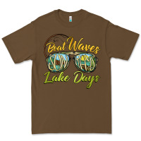 Cacao boat waves sun rays lake days Premium Tee - BarkalooDesign