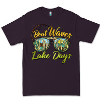 Plum boat waves sun rays lake days Premium Tee - BarkalooDesign