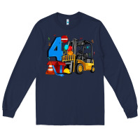 Navy forklift birthday four Long Sleeve Tee - Artiststas