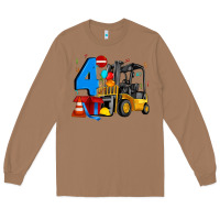 Toasted Coconut forklift birthday four Long Sleeve Tee - Artiststas