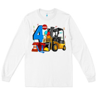 White forklift birthday four Long Sleeve Tee - Artiststas