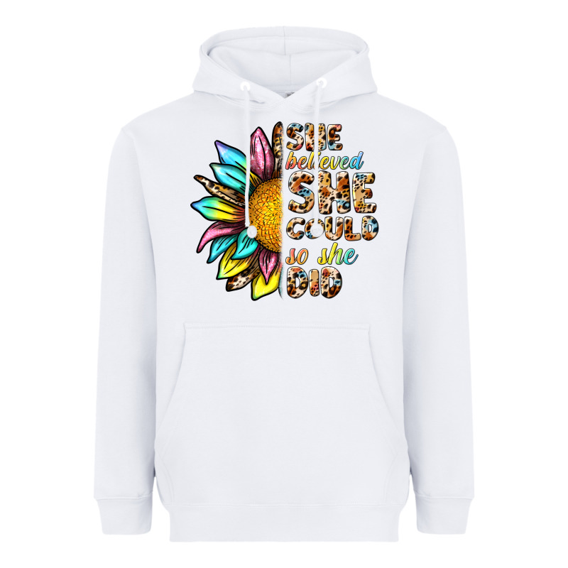 She Believed She Could So She Did Heavyweight Hoodie by NancyCooperArtShop | Teevron