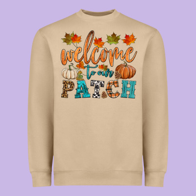 Welcome To Our Patch Heavyweight Sweatshirt Designed By Hra Design Shop