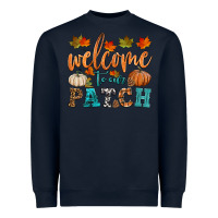 Navy welcome to our patch Heavyweight Sweatshirt - HRA Design Shop