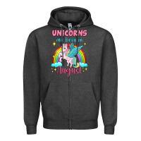 Unicorns Are Born In August Zipper Hoodie | Teevron