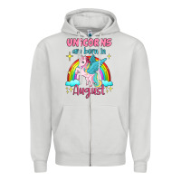 Dove Grey unicorns are born in august Zipper Hoodie - Jasminsmagicworld