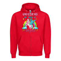 Red unicorns are born in august Zipper Hoodie - Jasminsmagicworld