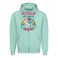 Seafoam unicorns are born in august Zipper Hoodie - Jasminsmagicworld