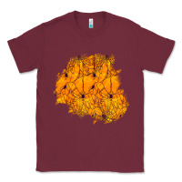 Burgundy halloween patch Classic Tee - BundleAndBundleShop