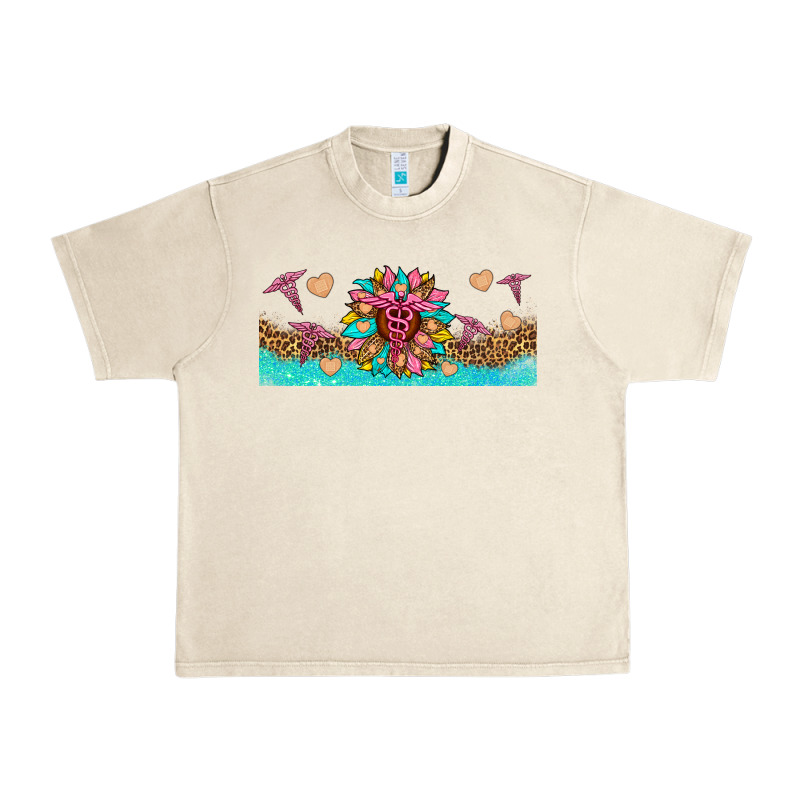 Nurse Sunflower Libbey Glass Urban Heavy Tee by HRA Design Shop | Teevron