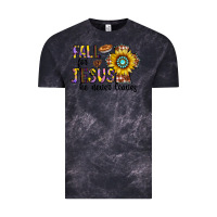Cloud Black fall for jesus he never leaves Vintage Tee - CowhideDigitalArt