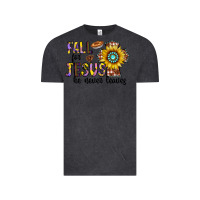 Vintage Black fall for jesus he never leaves Vintage Tee - CowhideDigitalArt