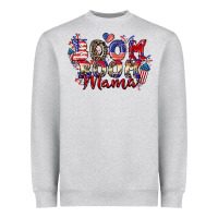 Heather Grey Boom boom Mama 4th of july Heavyweight Sweatshirt - CowGirlArtShop