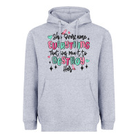 Heather Grey she overcame everything that was meant to destroy Heavyweight Hoodie - MaliasSmallBusiness