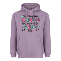 Lavender she overcame everything that was meant to destroy Heavyweight Hoodie - MaliasSmallBusiness