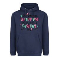 Navy she overcame everything that was meant to destroy Heavyweight Hoodie - MaliasSmallBusiness
