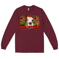 Burgundy merry christmas Long Sleeve Tee - JahusDesignShop