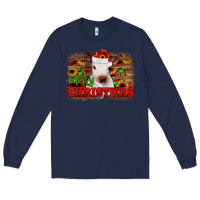 Navy merry christmas Long Sleeve Tee - JahusDesignShop