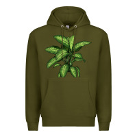 Army Green Dumb Cane Premium Hoodie - LillyAllenDesigns