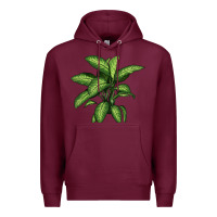 Burgundy Dumb Cane Premium Hoodie - LillyAllenDesigns