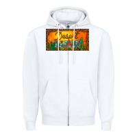 White western desert darlin sunset cactus leopard serape   license plate tem Zipper Hoodie - BarkalooDesign
