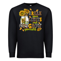 Black break your limits and outgrow yourself Premium Sweatshirt - NancyCooperArtShop