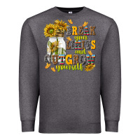 Charcoal Heather break your limits and outgrow yourself Premium Sweatshirt - NancyCooperArtShop