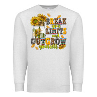 Oatmeal Heather break your limits and outgrow yourself Premium Sweatshirt - NancyCooperArtShop