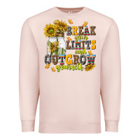 Pale Pink break your limits and outgrow yourself Premium Sweatshirt - NancyCooperArtShop