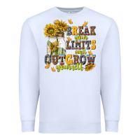 White break your limits and outgrow yourself Premium Sweatshirt - NancyCooperArtShop
