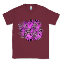 Burgundy halloween patch Classic Tee - BundleAndBundleShop