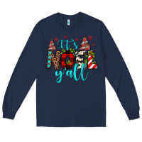 Navy it's noel y'all Long Sleeve Tee - JahusDesignShop