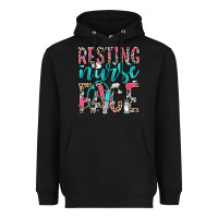 Black resting nurse face Heavyweight Hoodie - NancyCooperArtShop