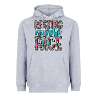 Heather Grey resting nurse face Heavyweight Hoodie - NancyCooperArtShop