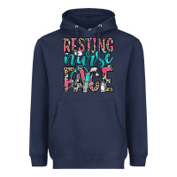 Navy resting nurse face Heavyweight Hoodie - NancyCooperArtShop