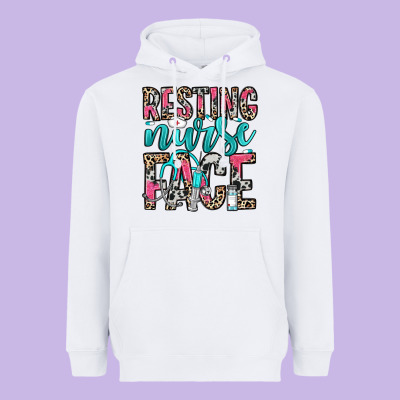 Resting Nurse Face Heavyweight Hoodie Designed By Nancycooperartshop