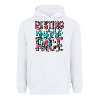 White resting nurse face Heavyweight Hoodie - NancyCooperArtShop