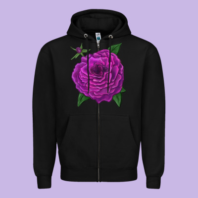 Celestial Rose Zipper Hoodie Designed By Lillyallendesigns