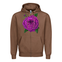 Chestnut Celestial Rose Zipper Hoodie - LillyAllenDesigns