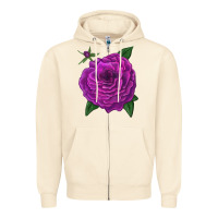 Sandshell Celestial Rose Zipper Hoodie - LillyAllenDesigns