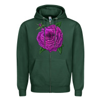 Sports Green Celestial Rose Zipper Hoodie - LillyAllenDesigns