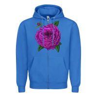 True Royal Celestial Rose Zipper Hoodie - LillyAllenDesigns