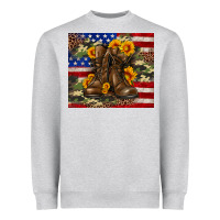 Heather Grey Army USA lag leopard camouflage sunflower 20oz Heavyweight Sweatshirt - Neo Western