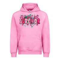 Fuchsia Pink i am a survivor Urban Hoodie - NancyCooperArtShop