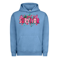 Pigment Pebble Blue i am a survivor Urban Hoodie - NancyCooperArtShop